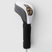 Alte Druckfaultierkunst Vintage-Grafik 2 Golf Headcover (angewinkelt)