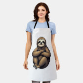 Alte Druckfaultierkunst Vintage-Grafik 2 Schürze (Getragen)