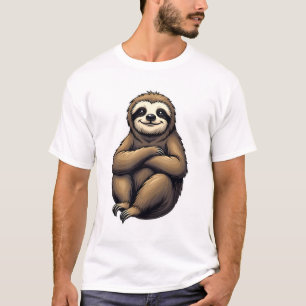 Alte Druckfaultierkunst Vintage-Grafik 2 T-Shirt