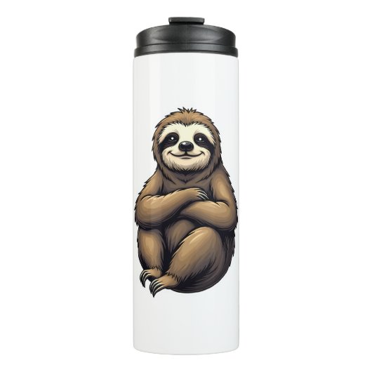 Alte Druckfaultierkunst Vintage-Grafik 2 Thermosbecher (Vorderseite)