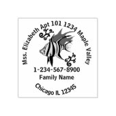 Alte Ehefrau - Notfallinformationen Gummistempel (Prägung)