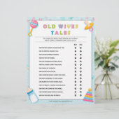 Alte Ehefrauen - Geschichten [Baby Basics Blue] Briefbogen (Stehend Vorderseite)