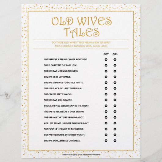 Alte Ehefrauen — Geschichten [Goldene Glitzern] Briefbogen (Vorderseite)