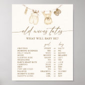 Alte Ehefrauen Kinderkleidung Geschlecht Schilderu Poster (Vorne)