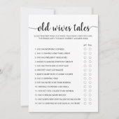 Alte Ehefrauen Males Game Baby Dusche Party Karte (Vorderseite)