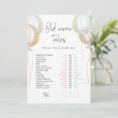 Alte Ehefrauen: Rosa und blaue Genderkarte Einladung (Stehend Vorderseite)