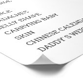 Alte Ehefrauen schildern das Baby Gender Reveal Ga Poster (Ecke)