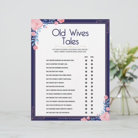 Alte Ehefrauen — Tabellen [Blumenrahmen] Briefbogen (Stehend Vorderseite)