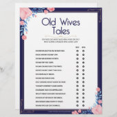 Alte Ehefrauen — Tabellen [Blumenrahmen] Briefbogen (Vorne/Hinten)