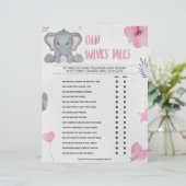 Alte Ehefrauen Tales [Baby Elephant [Rosa] Briefbogen (Stehend Vorderseite)