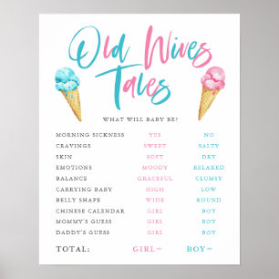 Alte Ehefrauen Tales Eis Party signieren Poster