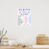 Alte Ehefrauen Tales Hockey Gender Reveal Party Si Poster (Küche)