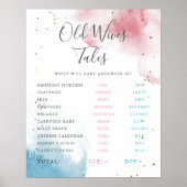 Alte Ehefrauen Tales Pink Blue Aquarell Splash Zei Poster (Vorne)
