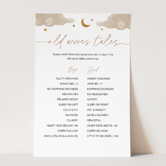 Alte Ehefrauen Tales Twinkle Star Baby Duschgame