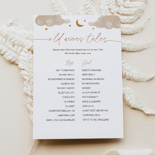 Alte Ehefrauen Tales Twinkle Star Baby Duschgame Einladung