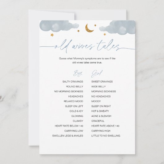 Alte Ehefrauen Tales Twinkle Star Baby Duschgel Sp Einladung (Vorderseite)