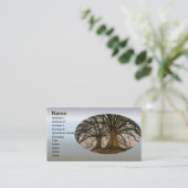 Alte Eiche im Winter Visitenkarte (Stehend Vorderseite)