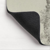 Alte Eiche mit dem Nest eines Storchs Mousepad (Ecke)