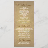 alte Eiche rustikale Hochzeitsprogramme Programm (Rückseite)