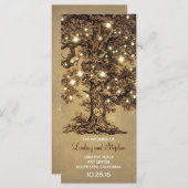 alte Eiche rustikale Hochzeitsprogramme Programm (Vorne/Hinten)