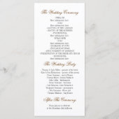 alte Eiche rustikale Hochzeitsprogramme Programm (Rückseite)