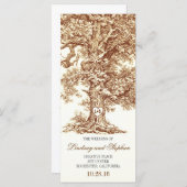 alte Eiche rustikale Hochzeitsprogramme Programm (Vorne/Hinten)