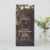 alte Eiche rustikale Hochzeitsprogramme Programm (Stehend Vorderseite)