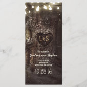 alte Eiche rustikale Hochzeitsprogramme Programm (Vorderseite)