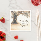 Alte Eichenbaum Rustikale Hochzeit Serviette (Beispiel)