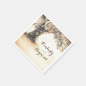 Alte Eichenbaum Rustikale Hochzeit Serviette (Ecke)