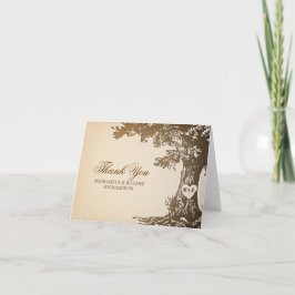 alte Eichenbaumhochzeit danke Karten