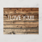Alte Eichenholzstruktur Liebe Karte (Vorderseite)
