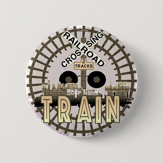 Alte Eisenbahn Button (Vorderseite)