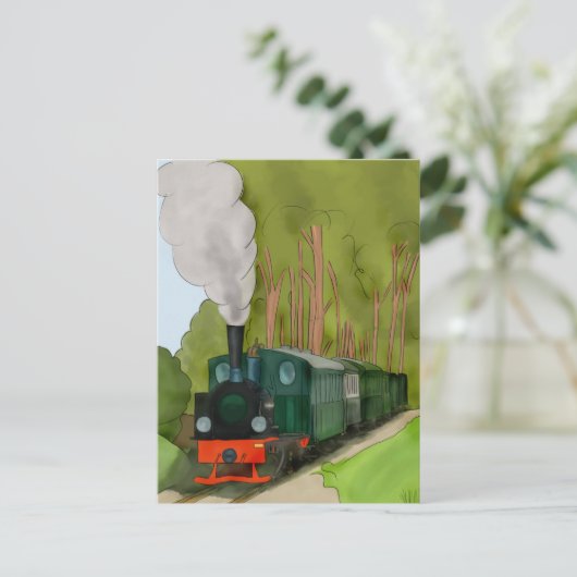 Alte Eisenbahn Postkarte (Stehend Vorderseite)