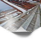 Alte Eisenbahnbrücke Foto Print (Ecke)