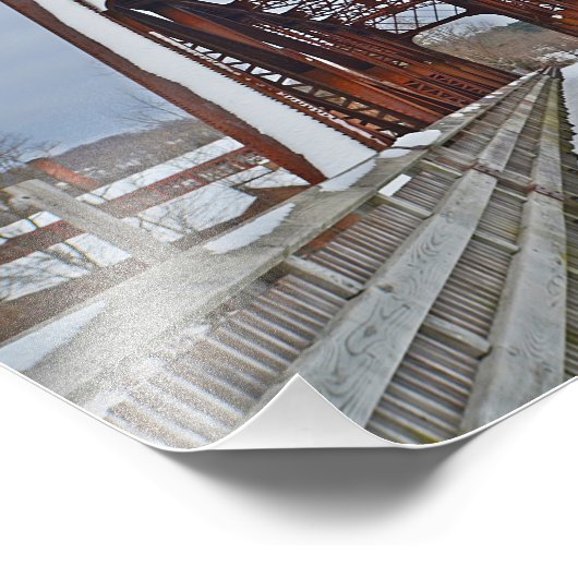 Alte Eisenbahnbrücke Foto Print (Ecke)