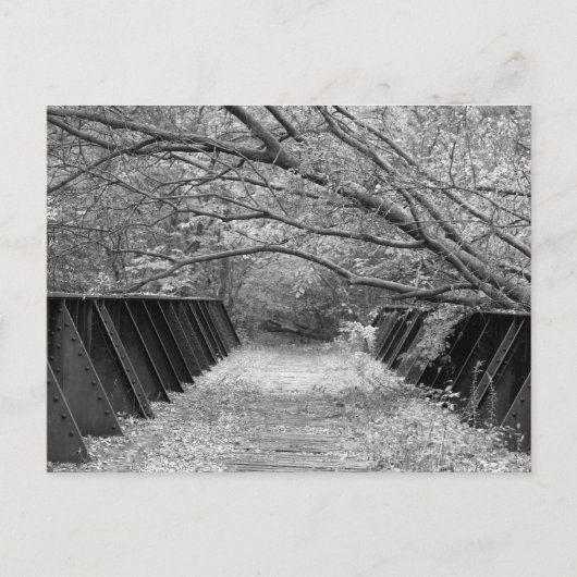 Alte Eisenbahnbrücke Postkarte (Vorderseite)