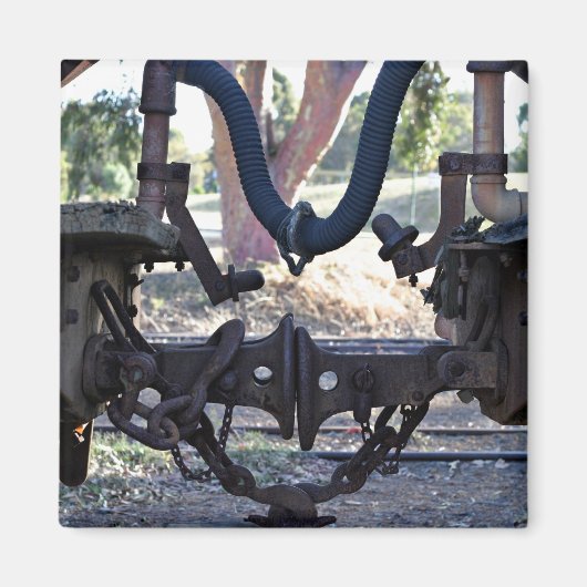 Alte Eisenbahnpuffer Magnet (Vorne)