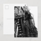 Alte Eisenwohnungstreppe Postkarte (Vorne/Hinten)