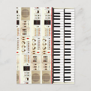 Alte elektrische Tastatur Postkarte