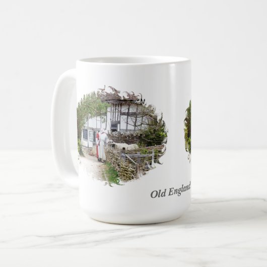ALTE ENGLAND-KAFFEE-TASSE KAFFEETASSE (Vorderseite Links)