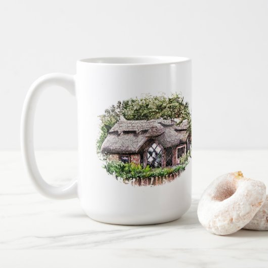 ALTE ENGLAND-KAFFEE-TASSE KAFFEETASSE (Mit Donut)