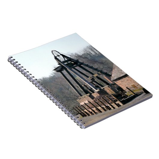 ALTE ENGLAND PITHEAD WINDING WHEEL NOTIZBLOCK (Rechte Seite)