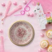 Alte englische Blumenmuster-Keramik Vintag aussehe Pappteller (Party)