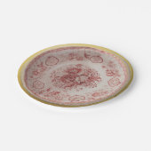 Alte englische Blumenmuster-Keramik Vintag aussehe Pappteller (Schrägansicht)