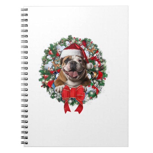 Alte englische Bulldog Weihnachtsfeier Dekoration  Notizblock (Vorderseite)