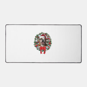 Alte englische Bulldog Weihnachtsfeier Dekoration Schreibtischunterlage