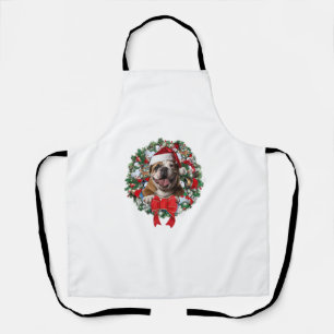 Alte englische Bulldog Weihnachtsfeier Dekoration Schürze