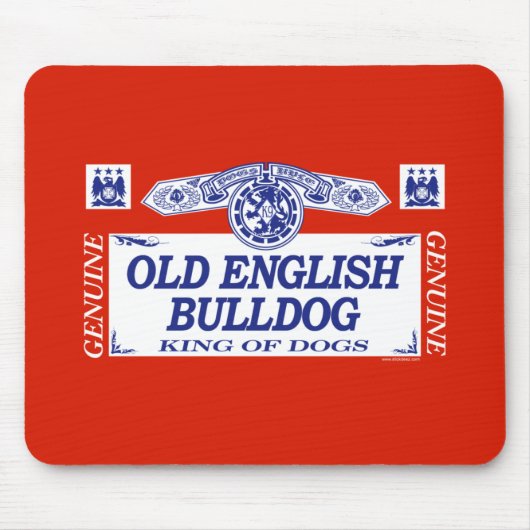 Alte englische Bulldogge Mousepad (Vorne)