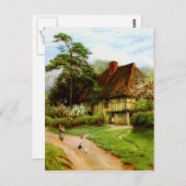 Alte englische Land-Hütten-Postkarten Postkarte (Vorne/Hinten)